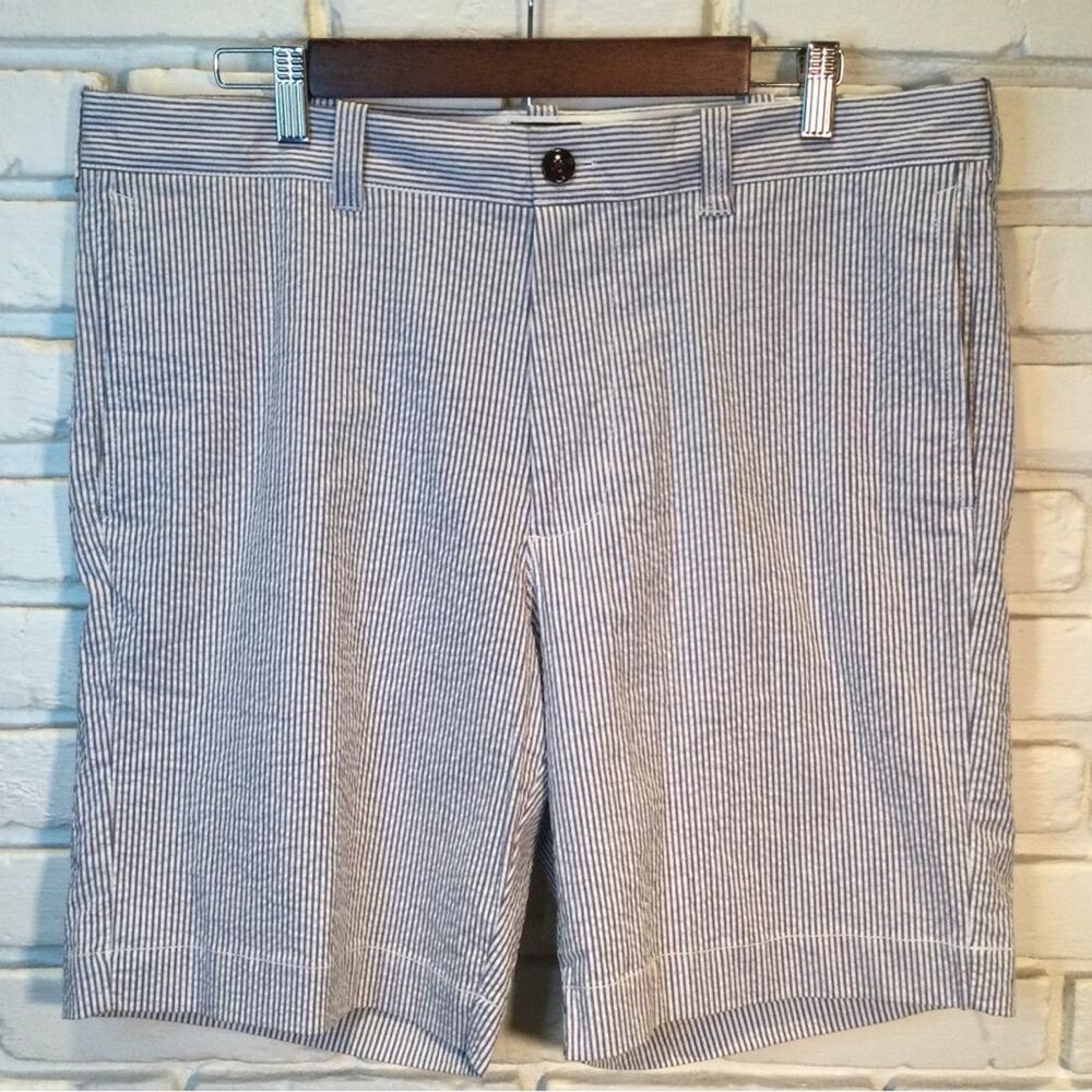 J. Crew Factory Seersucker The Chino Shorts Striped Size 36
